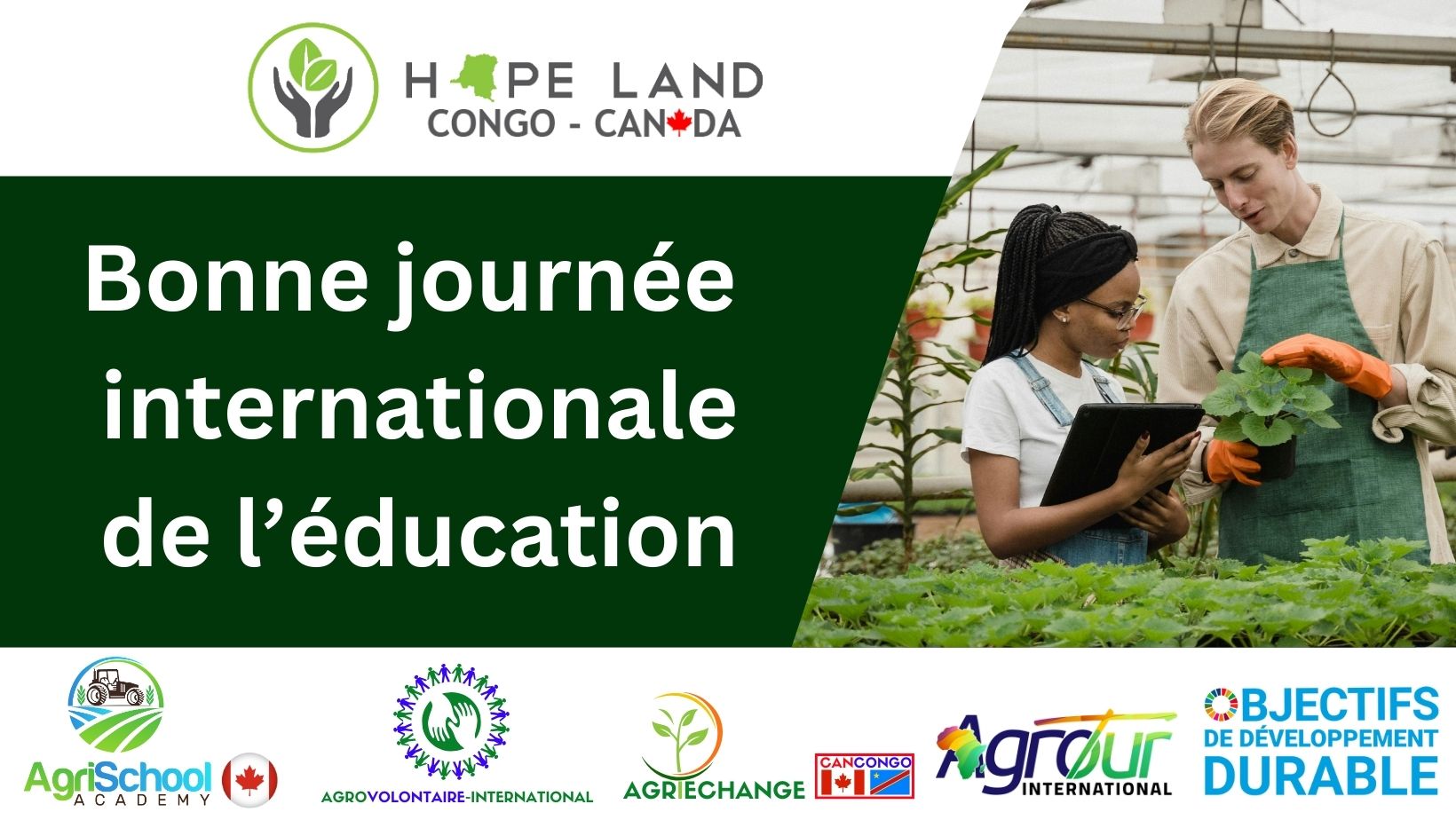 Journée Internationale de l&rsquo;éducation 2025 : L&rsquo;engagement de Hope Land Congo Canada Inc. pour un avenir durable